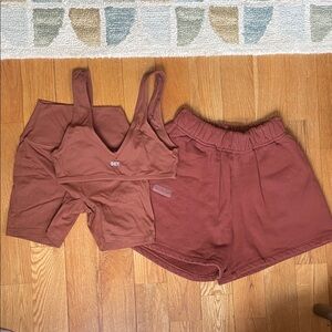 SET Active Rust Sports Bra and Shorts Set